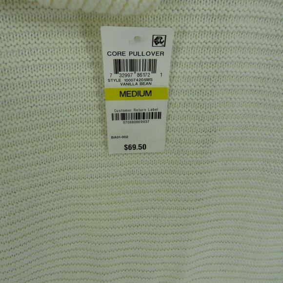 Charter Club Vanilla Bean Medium V-Neck Ribbed Pullover Sweater NWT $69.50 - Picture 5 of 6